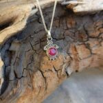 Petit pendentif rubis argent
