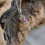 Petit pendentif rubis argent