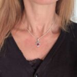 Petit pendentif rubis argent