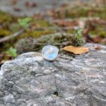 Bague de créateur en pierre de lune