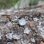 Bague de créateur en pierre de lune