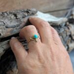 Bague en turquoise dorée NYDRI