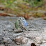 Bague ethnique argent et pierre