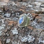 Bague ethnique argent et pierre
