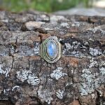 Bague ethnique argent et pierre