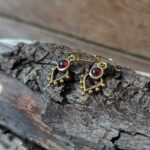 Boucles d'oreilles grenat BOHÈME