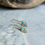 Bohemian tyrkis eyrnalokkar