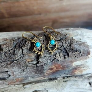 Boucles d'oreilles turquoise BOHÈME