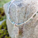 Collier argent et agate mousse