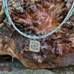 Collier argent et agate mousse