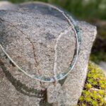 Collier argent et agate mousse