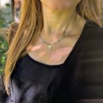 Collier argent et agate mousse