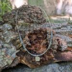 Collier argent et agate mousse