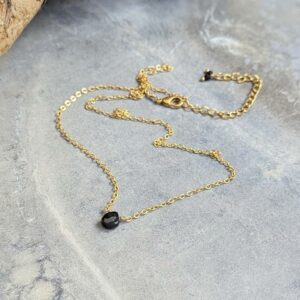 Collier onyx noir goutte AMRITSAR