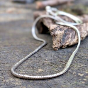 Collier argent maille serpent NAKSA