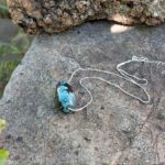 Collier turquoise argent DZI