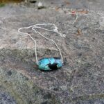 Collier turquoise argent DZI