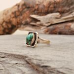 Bague ajustable turquoise argent PUSHKAR