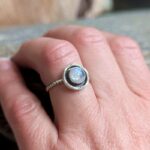 Bague artisanale pierre de lune argent ARYA