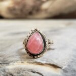 Bague ethnique rhodochrosite argent GOUTTE