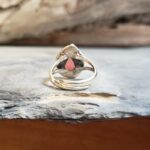 Bague ethnique rhodochrosite argent GOUTTE