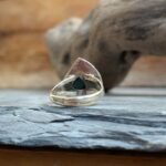 Bague ethnique turquoise argent ajustable PAON