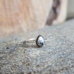 Bague fine opale dendritique argent TIKA