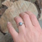 Bague fine opale dendritique argent TIKA