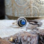Bague ethnique labradorite argent BOMBAY