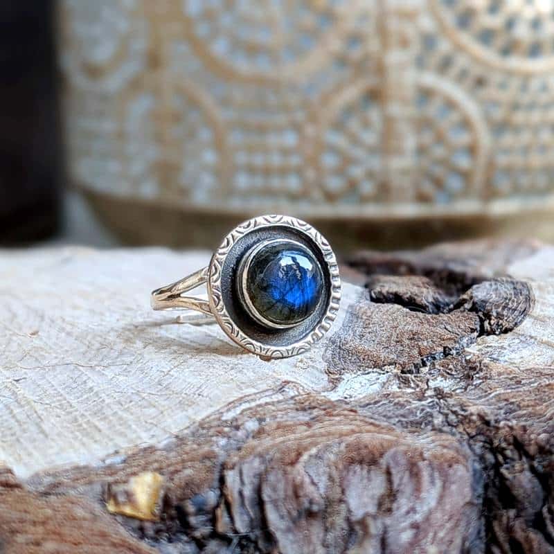 Bague ethnique labradorite argent BOMBAY Bague ethnique labradorite argent BOMBAY