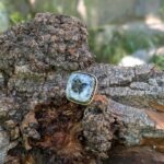 Bague opale dendritique argent ajustable