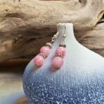 Boucles d'oreilles en rhodochrosite rose