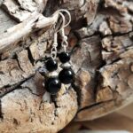 Boucles d'oreilles onyx noir YIN YANG