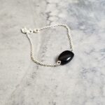 Bracelet chaîne onyx noir YIN YANG