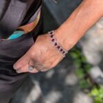 Bracelet grenat en argent