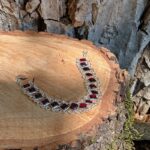 Bracelet grenat en argent