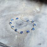 Bracelet kyanite argent réglable