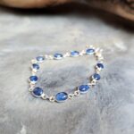 Bracelet kyanite argent réglable
