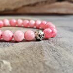 Bracelet mala en rhodochrosite