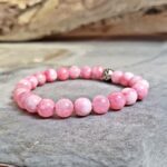 Bracelet mala en rhodochrosite