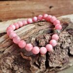 Bracelet mala en rhodochrosite