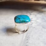 Grosse bague argent chrysocolle CLEOPATRE