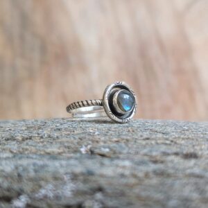 Bague artisanale labradorite argent ARYA