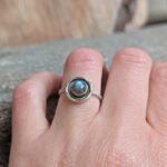 Bague artisanale labradorite argent ARYA