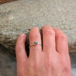 Bague fine labradorite argent 925