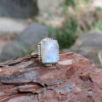 Bague pierre de lune véritable AGRA