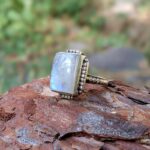 Bague pierre de lune véritable AGRA