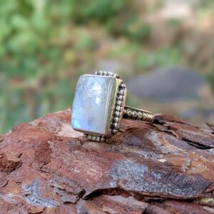 Bague pierre de lune véritable AGRA