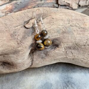 Boucles d'oreilles oeil de tigre KATMANDOU