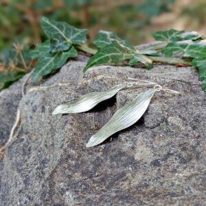 Boucles d'oreilles pendantes longues argent massif KAREN